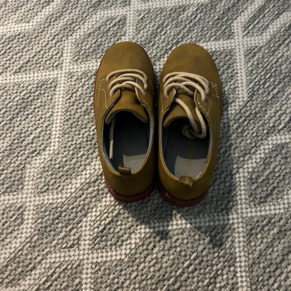 Carter's Olive Green Kids Dress Shoes - Picture 2 of 5